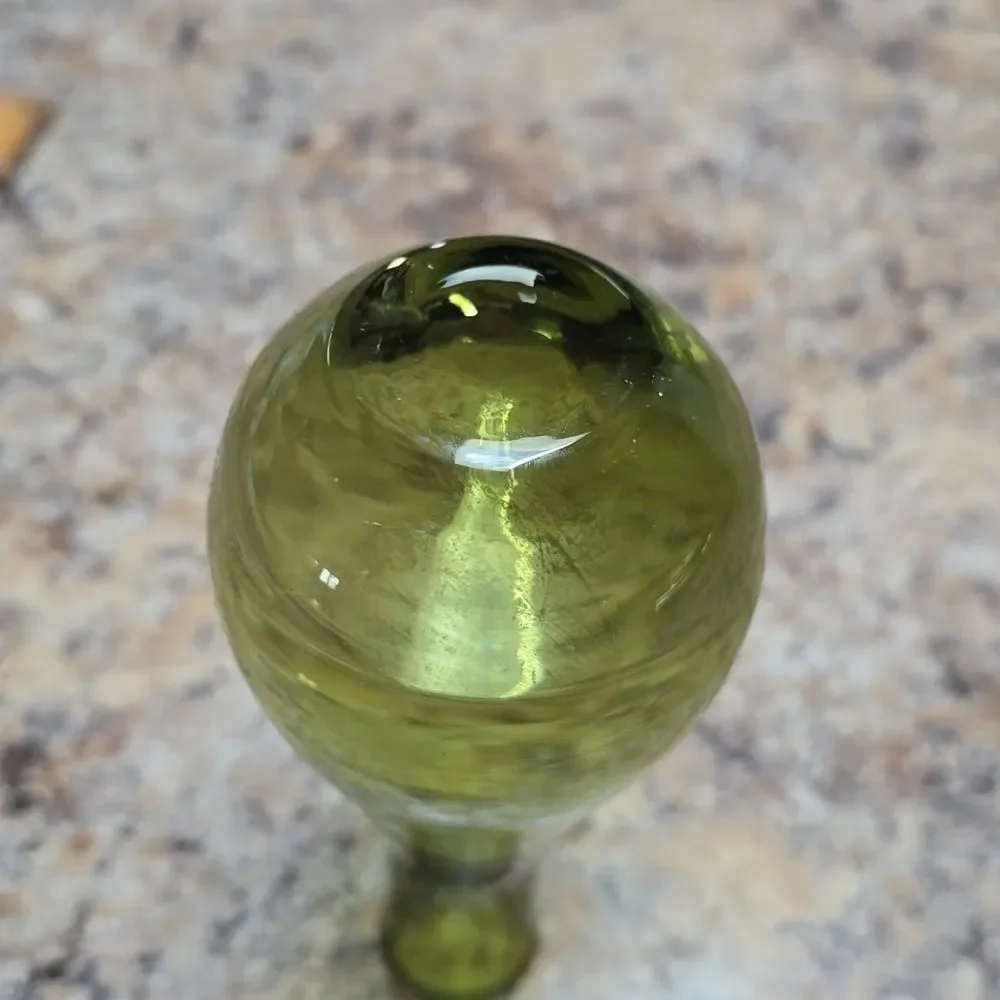Green  Glass Bud Vase - small